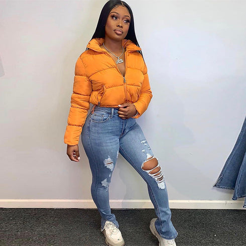Stand-up collar warm casual down jacket - ROUTINE FASHION